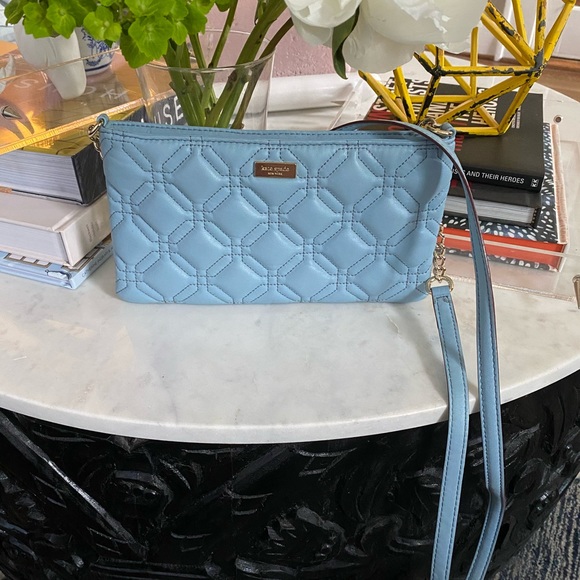 Kate Spade Quilted Crossbody, Light Blue - Picture 1 of 7